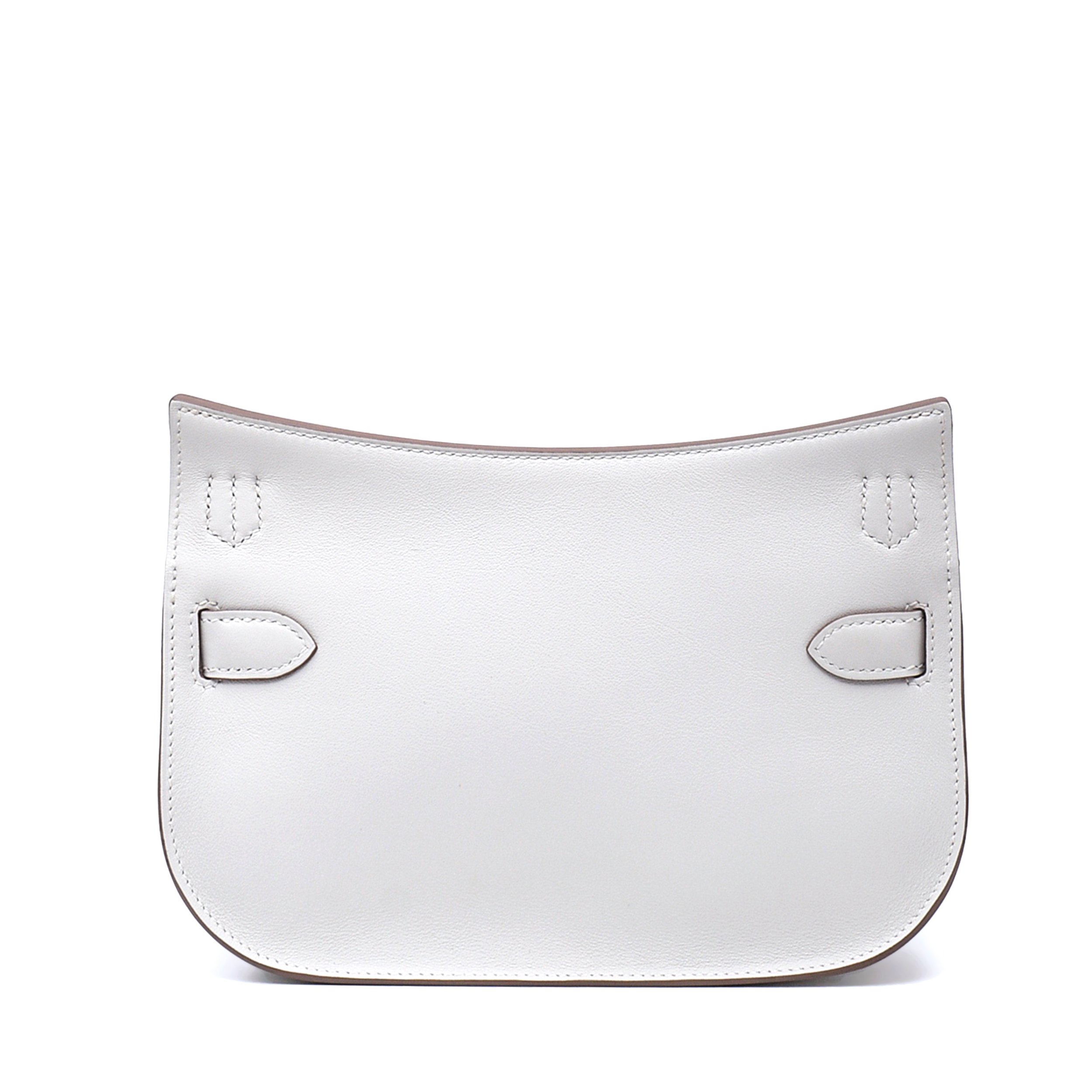 Hermes - White / Gris Pale Swift Leather Mini Jypsiere Bag